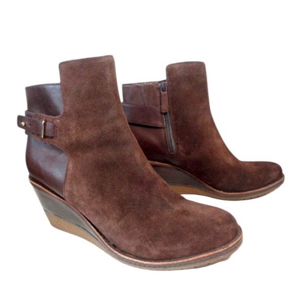 Cole Haan Brown Heeled Boots with Wedge Heel & Nike Air - Picture 1 of 6
